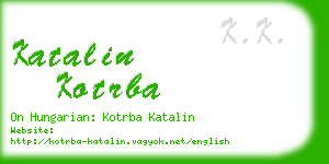 katalin kotrba business card